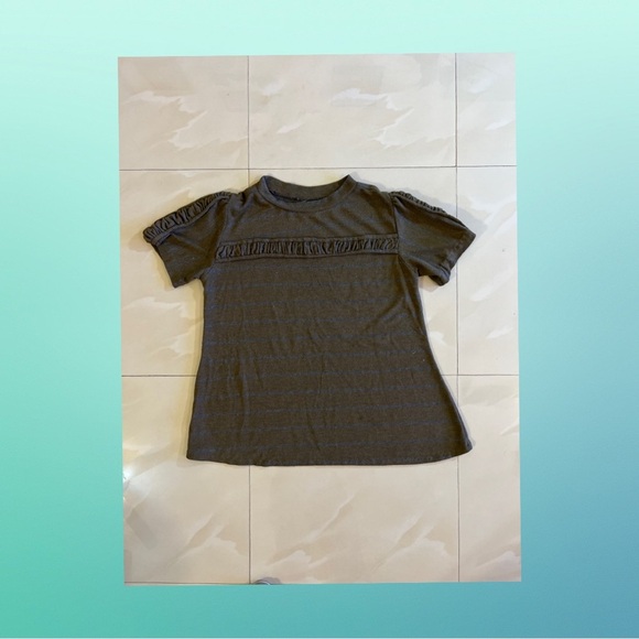 Unbranded Top T-Shirt Neck Short Sleeve Top Green Check Measurements For Size - Picture 5 of 16